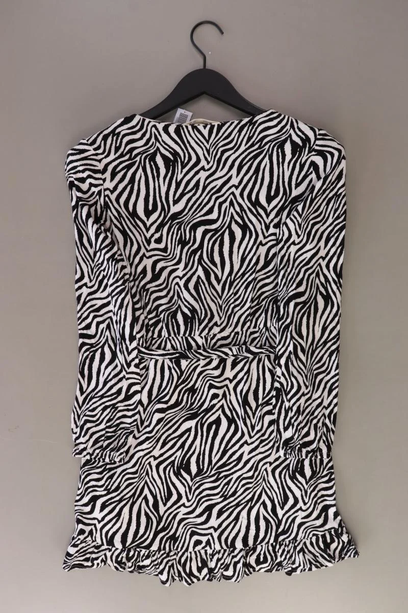 Review Langarmkleid Gr. 36 mit Tierdruck schwarz aus Viskose