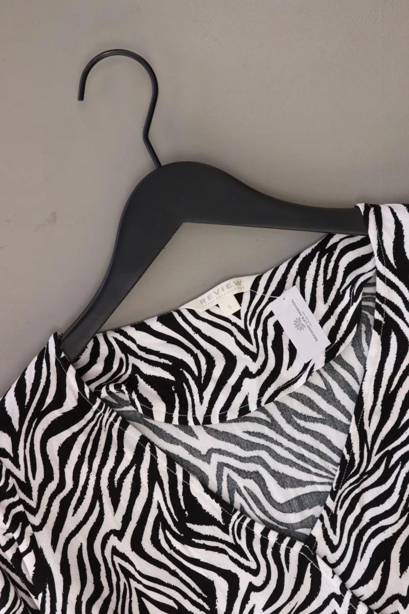 Review Langarmkleid Gr. 36 mit Tierdruck schwarz aus Viskose