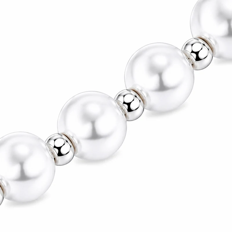 LUISIA® Kinder Perlenkette "Luna" mit Kristallen von Swarovski® | Weiß