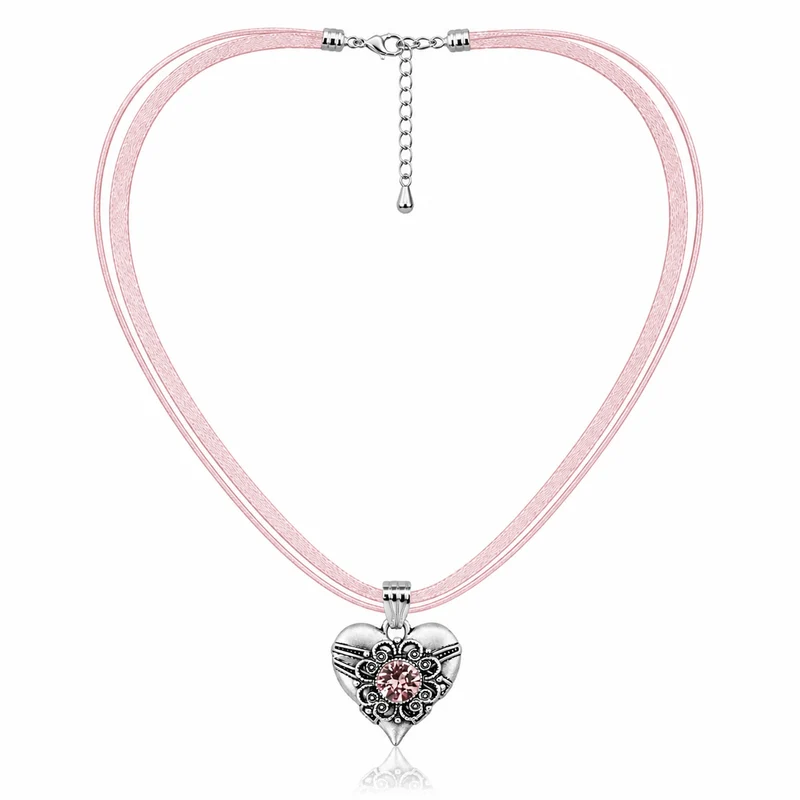LUISIA® Halskette "Paula" mit Kristallen von Swarovski® | Rosa