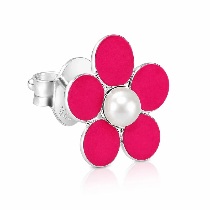 LUISIA® Ohrstecker "Blume" - 925 Sterling Silber | Pink
