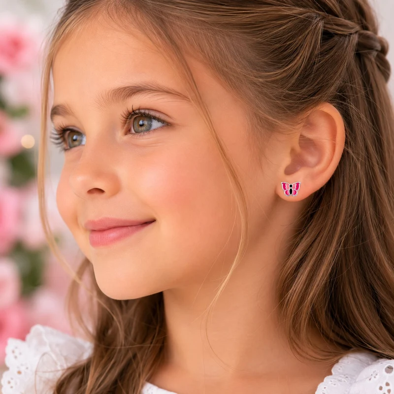 LUISIA® Ohrstecker "Schmetterling" E-15470-2 | Pink Rosa