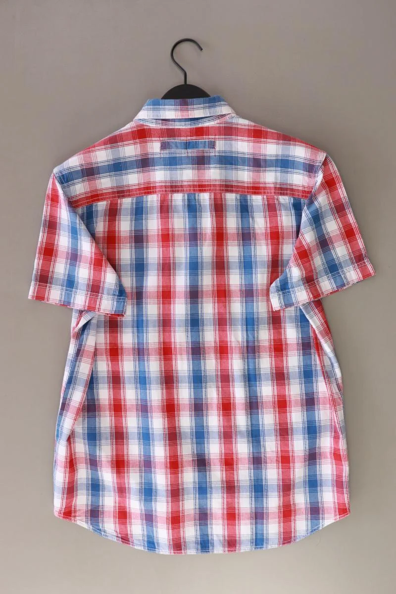 Wrangler Karohemd für Herren Gr. S kariert Kurzarm rot aus Baumwolle