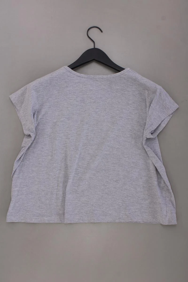 Cross Jeans Printshirt Gr. M Kurzarm grau aus Polyester