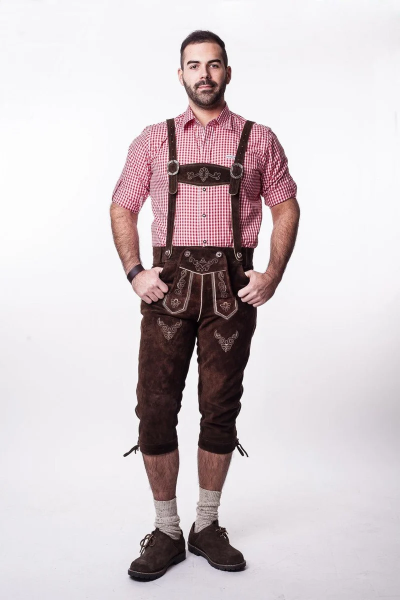 Lederhose dunkelbraun