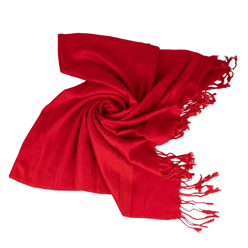Halstuch aus Viscose - Stola Schal 185 x 70 cm | Rot