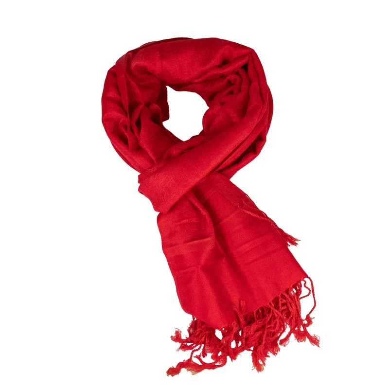 Halstuch aus Viscose - Stola Schal 185 x 70 cm | Rot