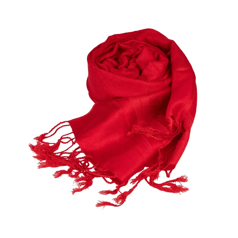 Halstuch aus Viscose - Stola Schal 185 x 70 cm | Rot