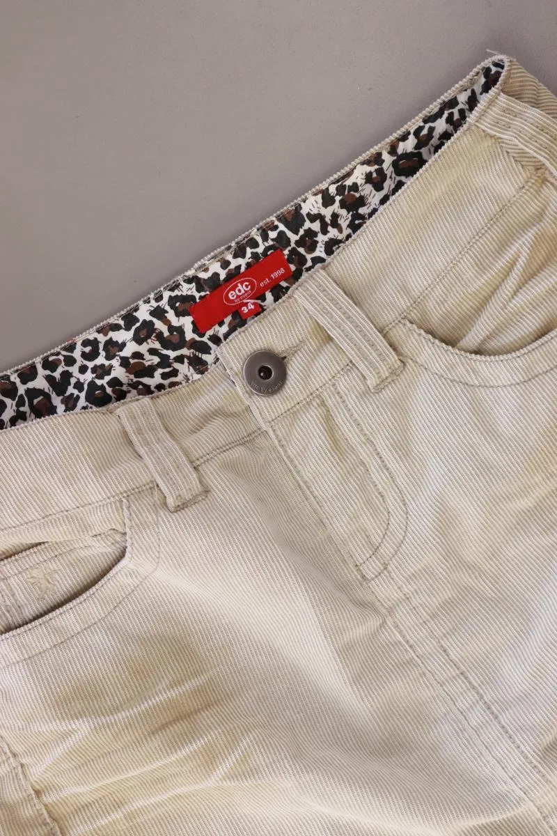 edc by Esprit Cordrock Gr. 34 creme aus Polyester