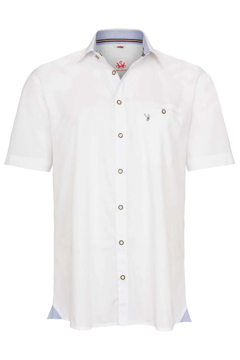 Herren Kurzarm Trachtenhemd Slim fit
