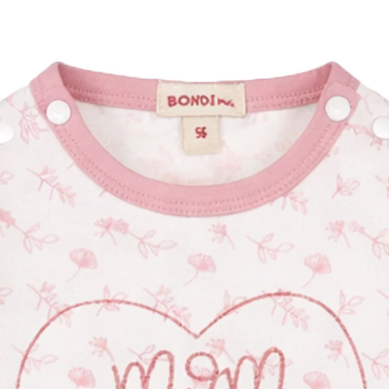 BONDI Baby Langarm Body "Mom+Dad" 93733 | Offwhite