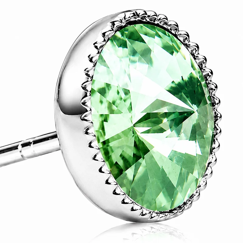 LUISIA® Solitär Ohrstecker "Joy" mit Kristallen von Swarovski® | Chrysolite