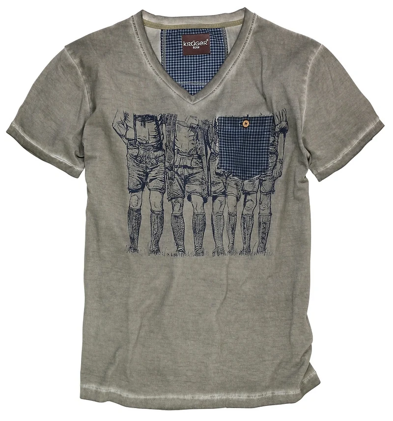 Krüger BUAM T-Shirt Krachlederne - Grau