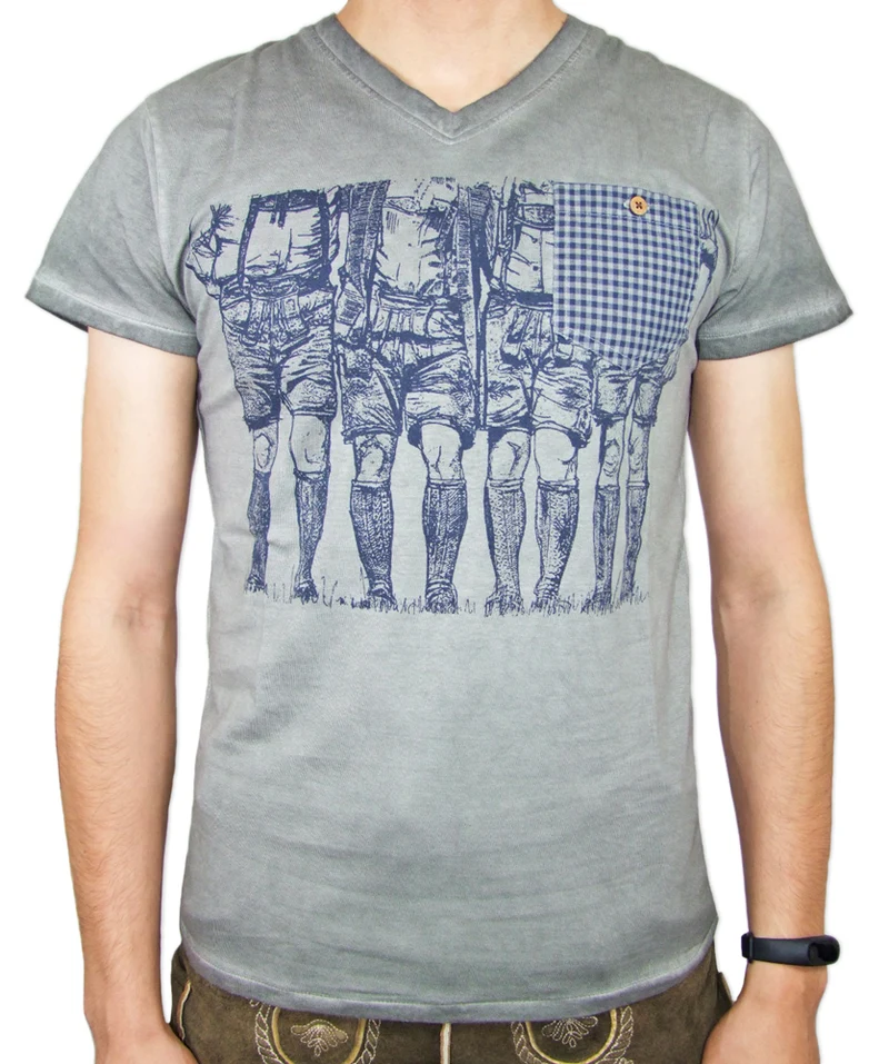 Krüger BUAM T-Shirt Krachlederne - Grau