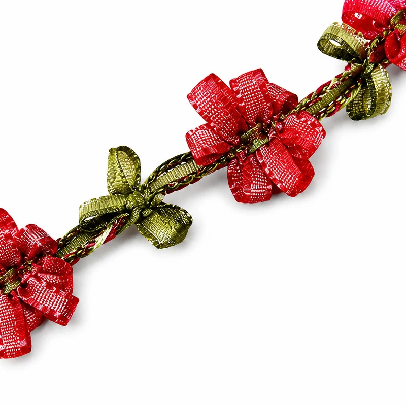 LUISIA® Stoffblütencollier "Seraphine" Kropfband mit Perle 48364 | Rot