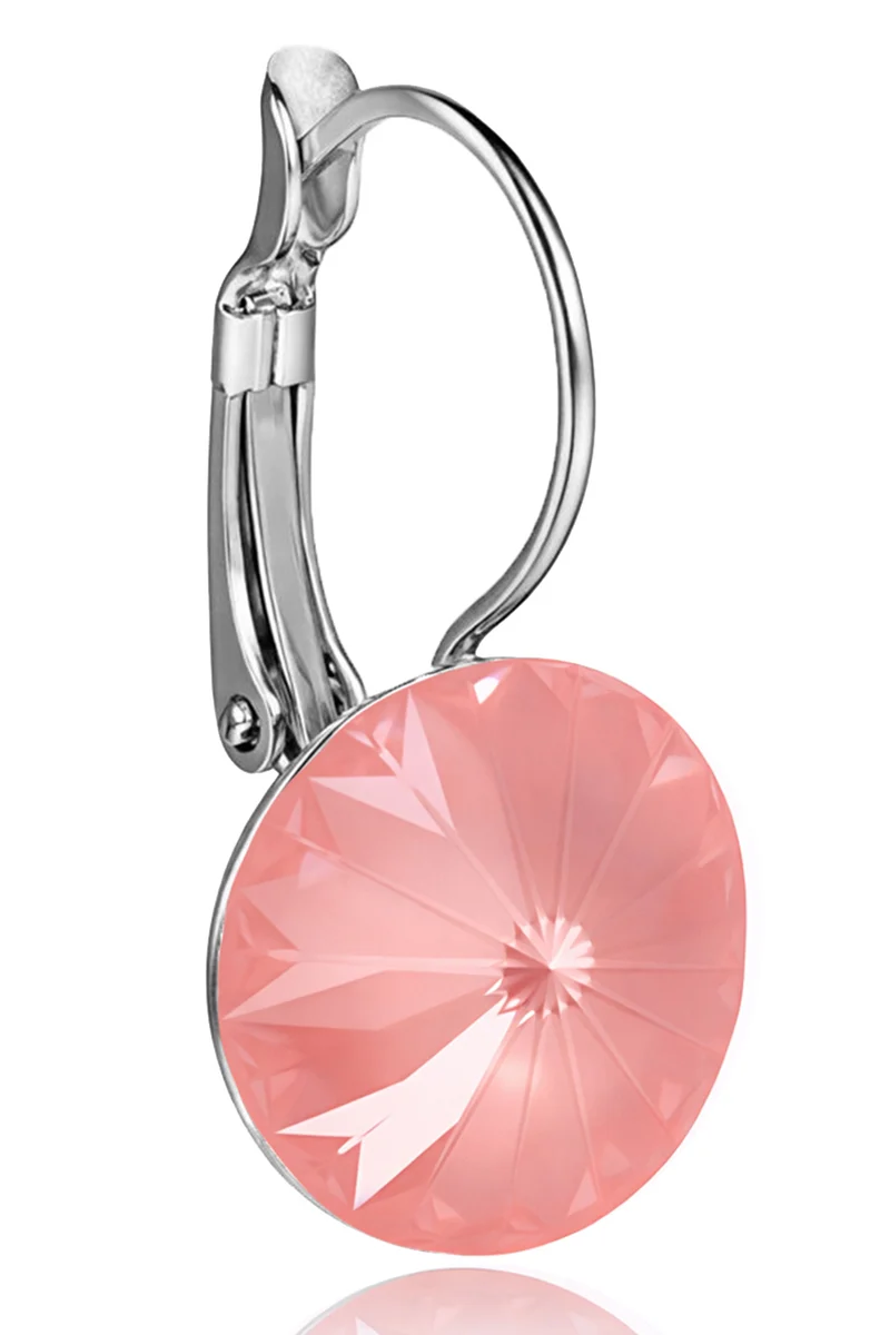 LUISIA® Ohrringe Rivoli mit Kristallen von Swarovski® 14 mm | Matt Flamingo