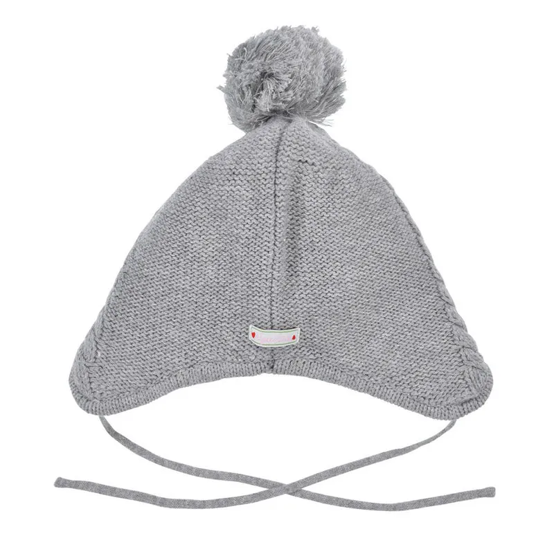 BONDI Baby Kleinkinder Strickmütze "Pilz" 86682 | Grey Melange