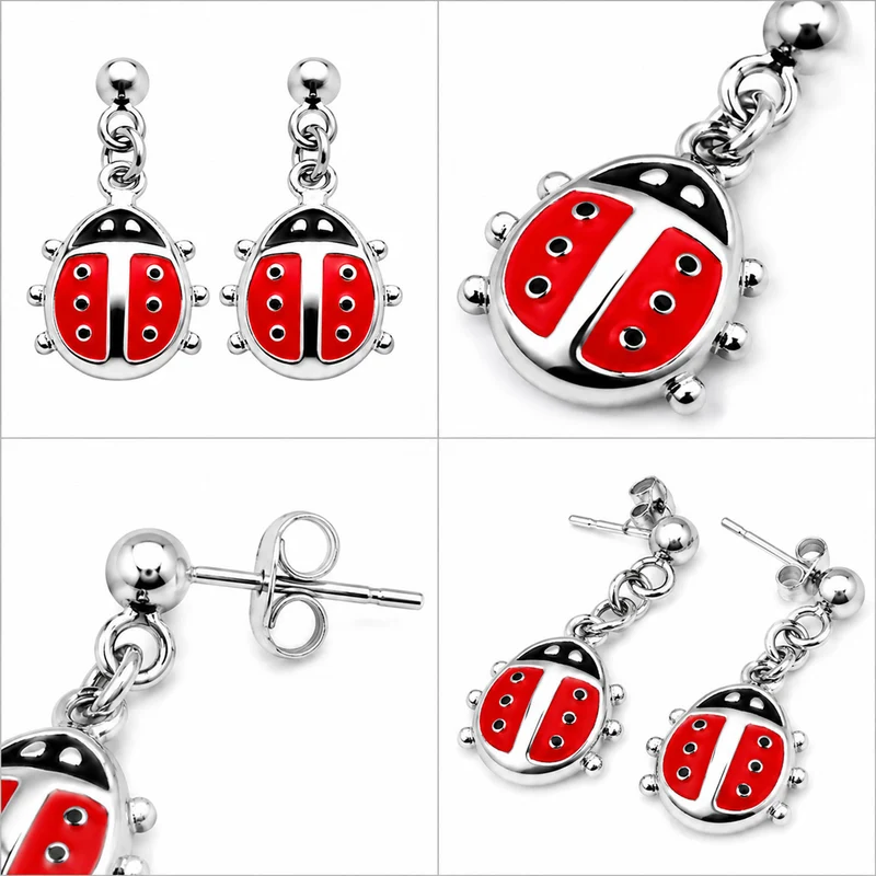 LUISIA Ohrhänger Marienkäfer - 925 Sterling Silber