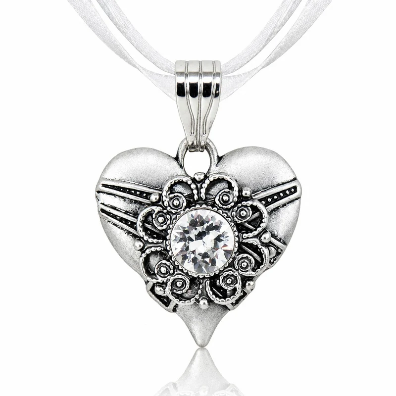 LUISIA® Halskette "Paula" mit Kristallen von Swarovski® | Silber