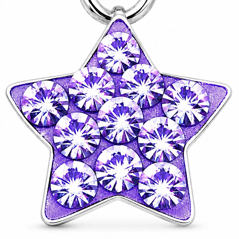 LUISIA® Kettenanhänger "Stern" mit Kristallen von Swarovski® | Flieder
