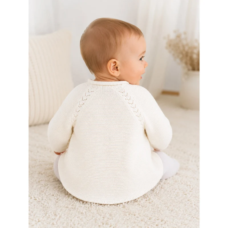 BONDI Baby Mädchen Strickjacke A-Form 86593 | Offwhite