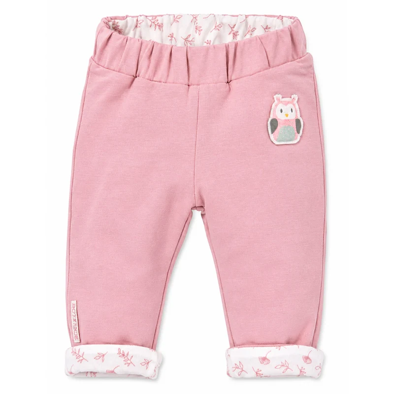 BONDI Baby Mädchen Wendehose Laufhose "Eule" 93734 | Rosewood Rosa