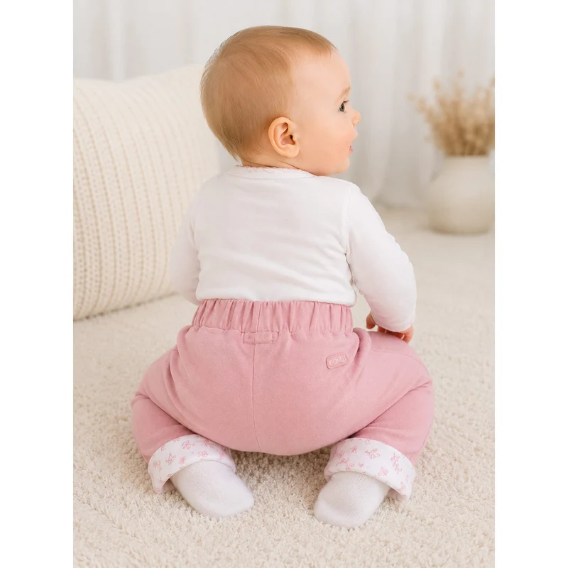 BONDI Baby Mädchen Wendehose Laufhose "Eule" 93734 | Rosewood Rosa