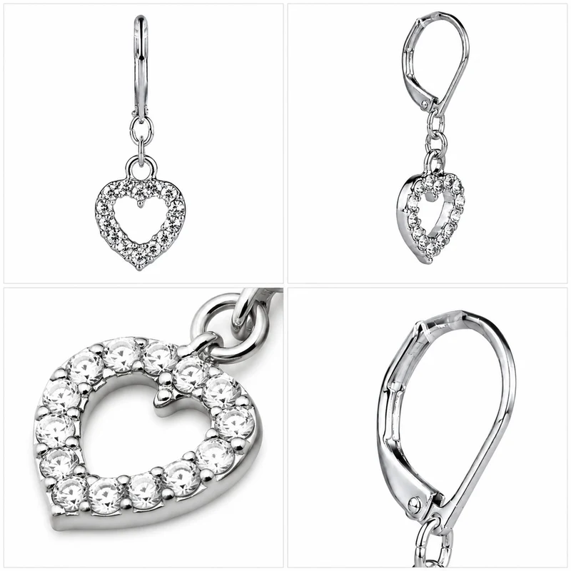 LUISIA® Herz Ohrringe "Evie" mit Kristallen von Swarovski® | Kristall