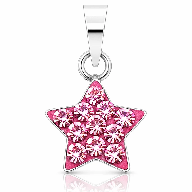 LUISIA® Kettenanhänger "Stern" mit Kristallen von Swarovski® | Rosa