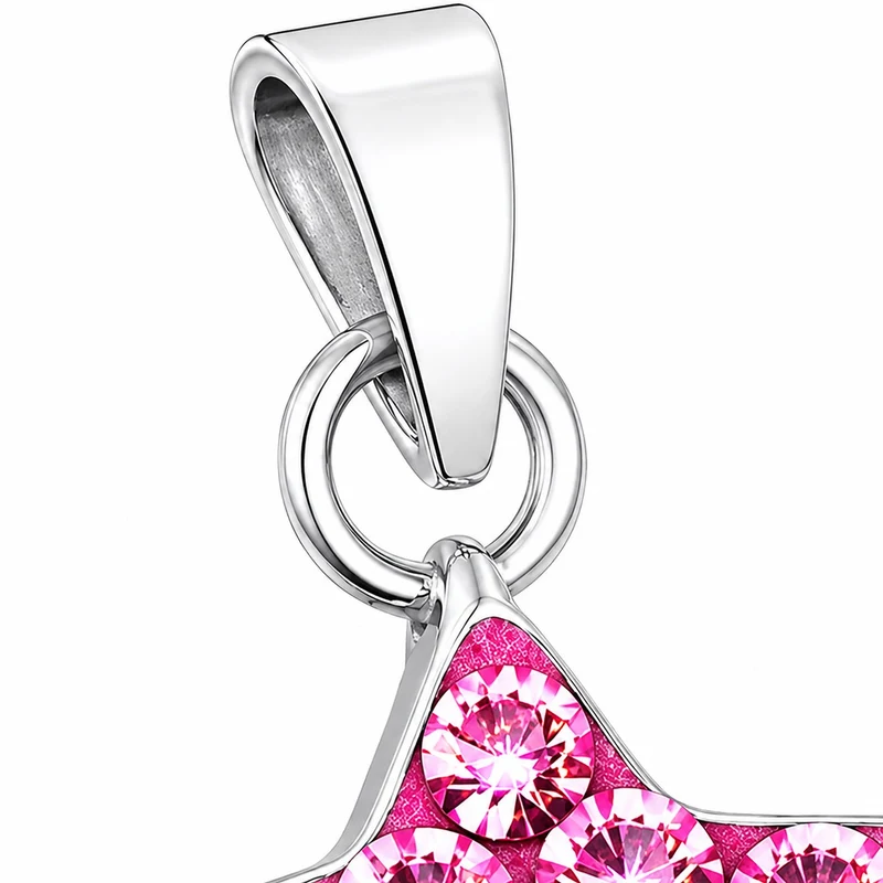 LUISIA® Kettenanhänger "Stern" mit Kristallen von Swarovski® | Rosa