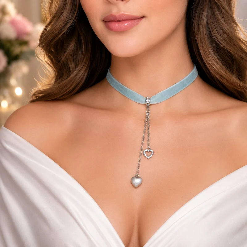 LUISIA® Kropfband "Mattea" mit Kristallen von Swarovski® | Hellblau