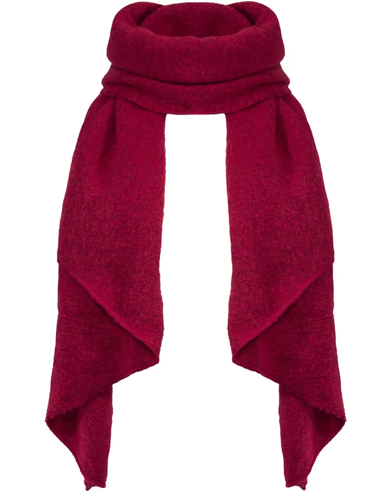 Kuscheliger Winter Schal "Eliana" 250 x 63 cm | Dunkelrot