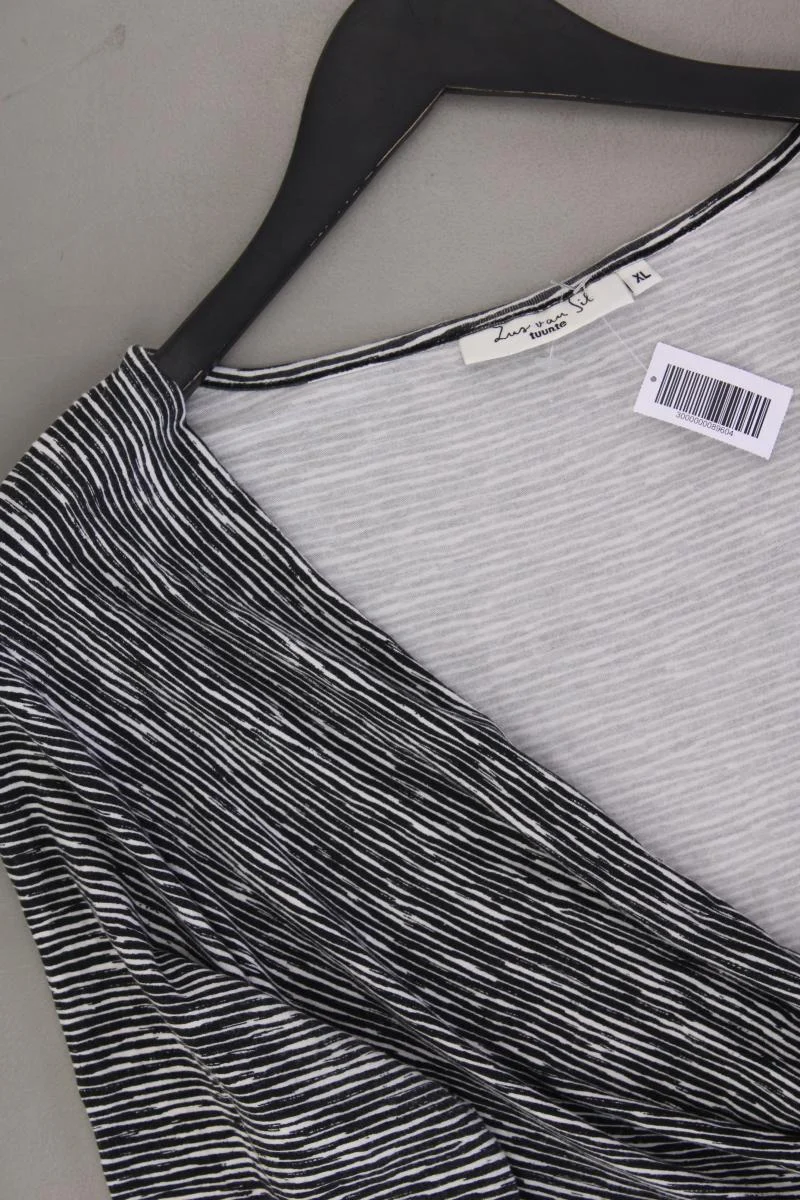 Tuunte Fashion Kleid Gr. XL gestreift 3/4 Ärmel grau aus Viskose