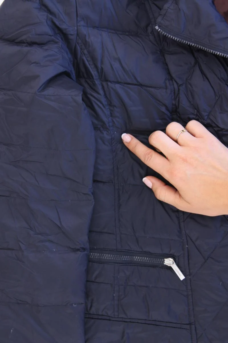 Tommy Hilfiger Daunenjacke Gr. S blau aus Nylon