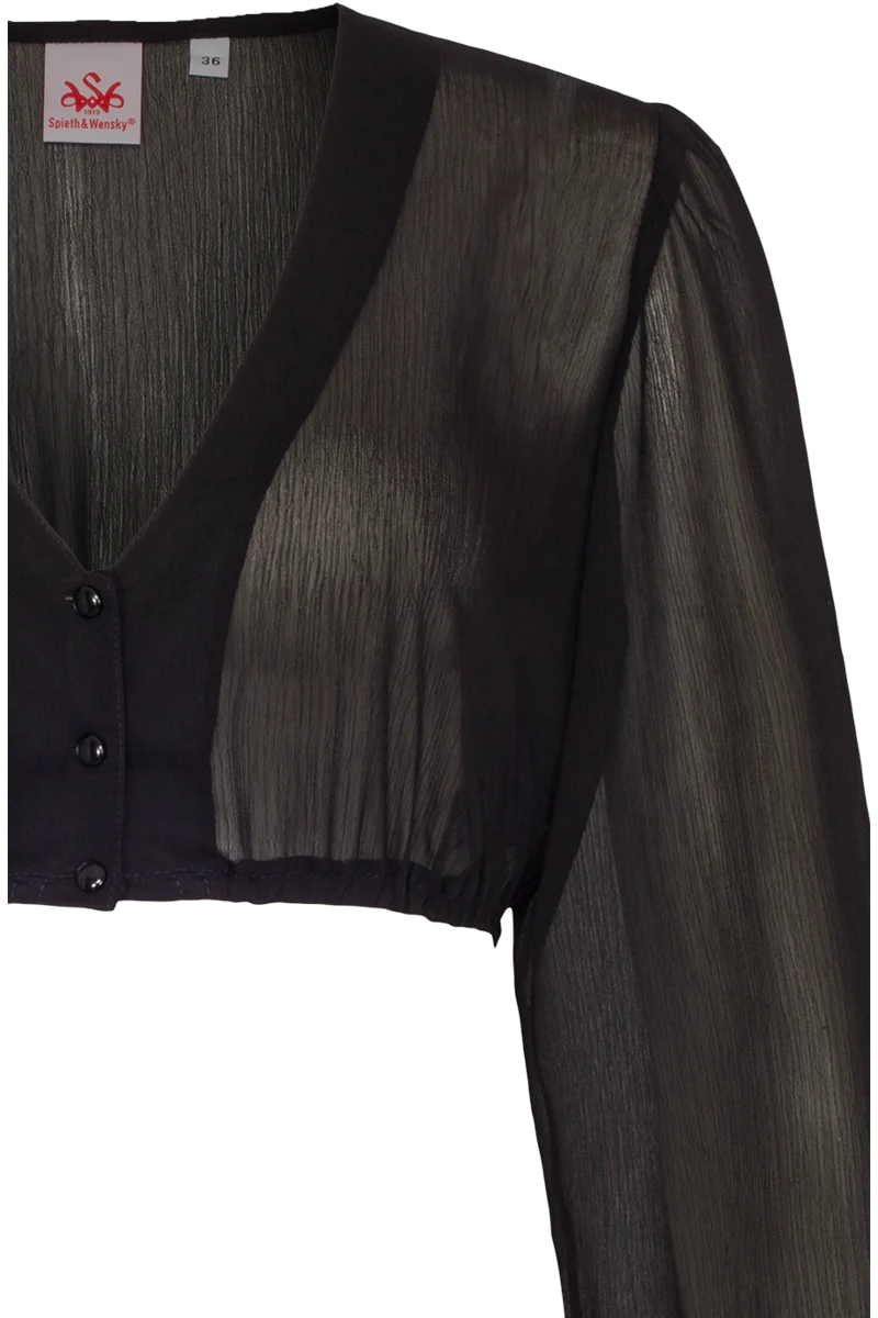 Dirndlbluse mit langen weiten Ärmeln