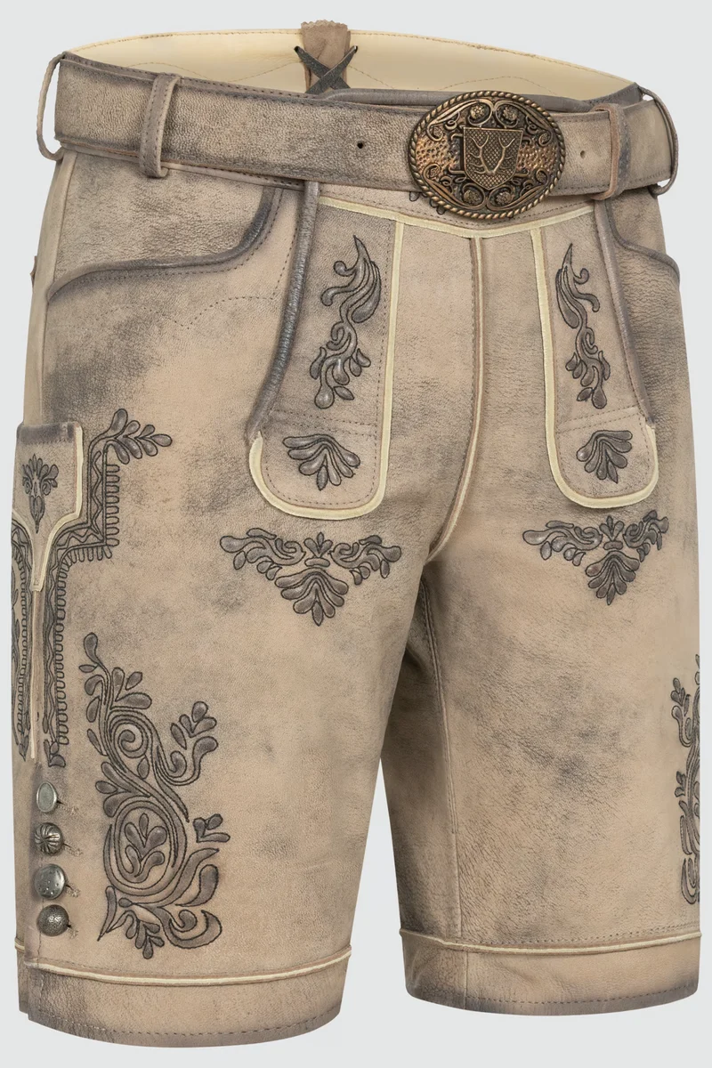 Herren Lederhose ROB % - mit Gürtel - Krüger Buam - 961768-000-0023