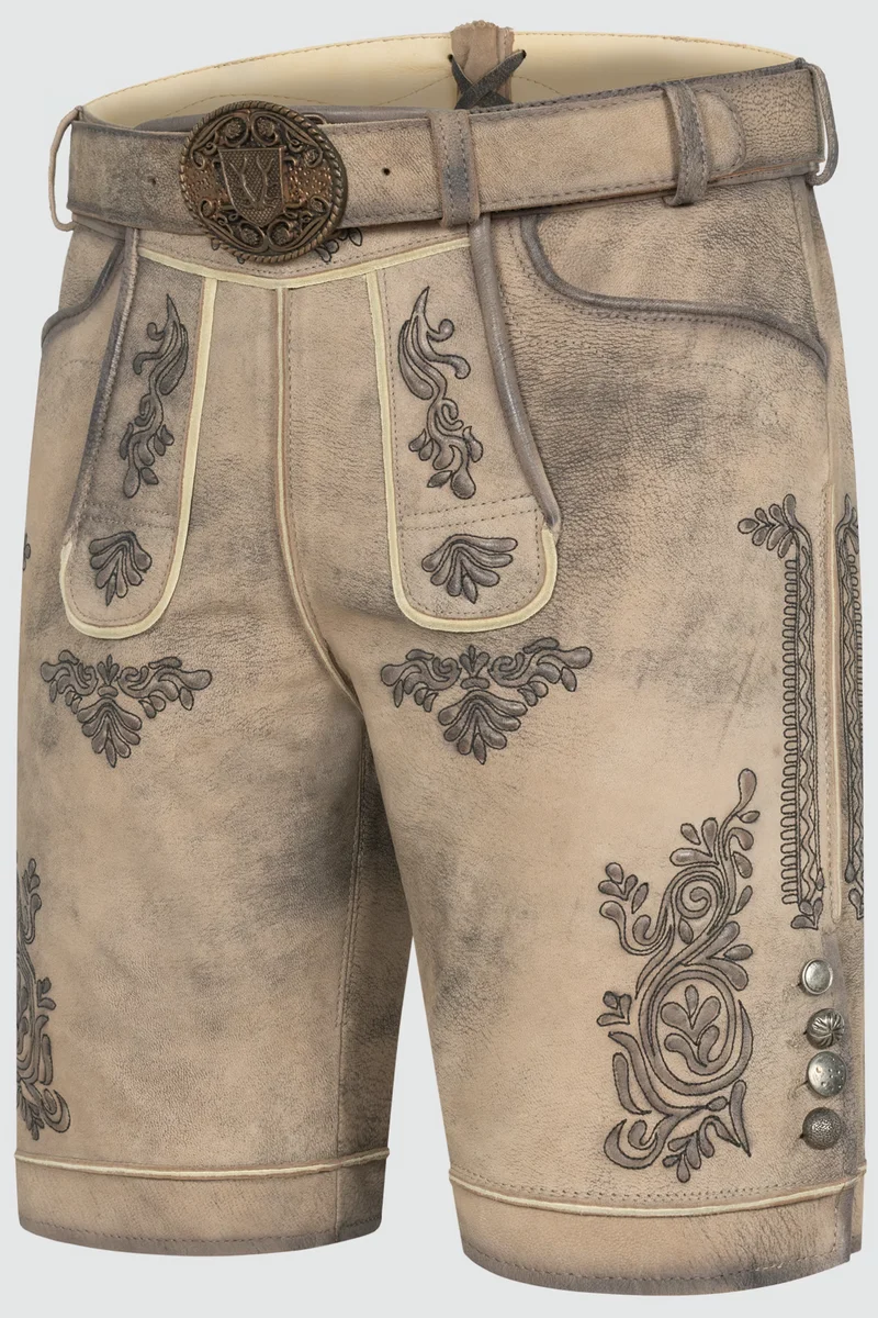 Herren Lederhose ROB % - mit Gürtel - Krüger Buam - 961768-000-0023