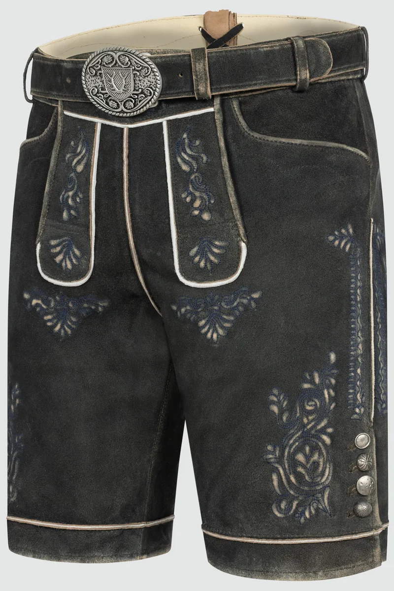 Herren Lederhose ROB % - mit Gürtel - Krüger Buam - 961768-000-0076