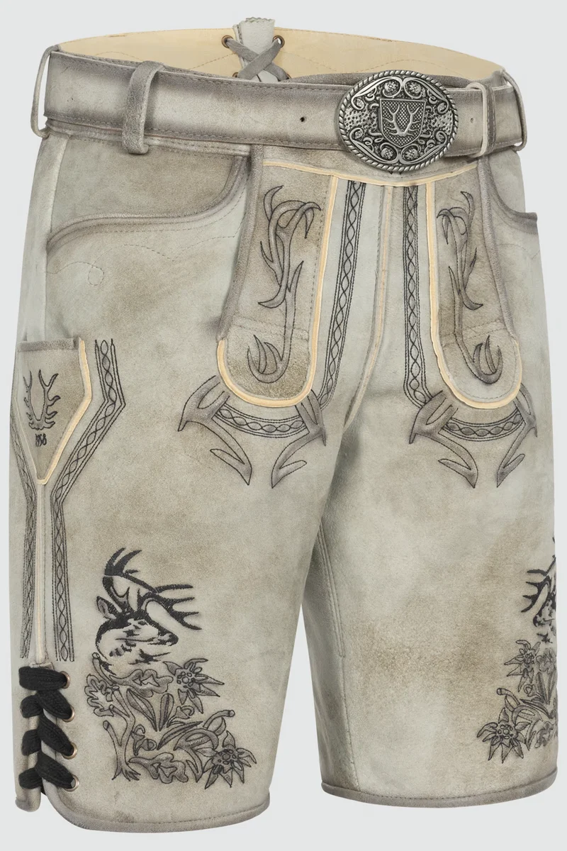 Herren Lederhose KAUI % - mit Gürtel - Krüger Buam - 961568-000-0043