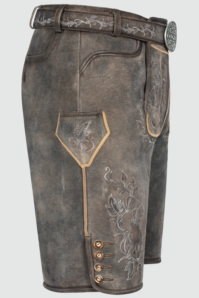 Herren Lederhose MALEK % - mit Gürtel - Krüger Buam - 961168-000-0076