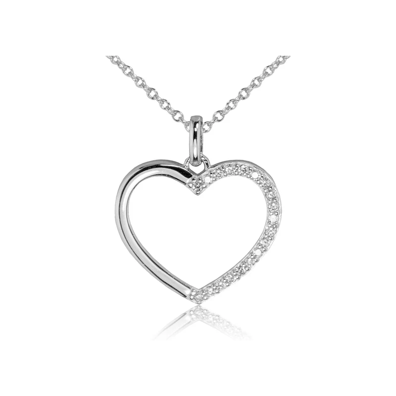 LUISIA Halskette mit Herz Anhänger 67090 | 925 Silber (45 cm Länge)