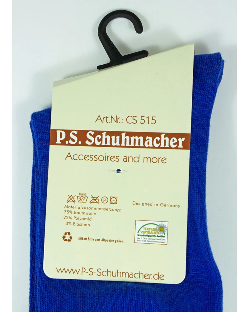 Trachten Kniestrümpfe mit Schleife für Damen | Royalblau