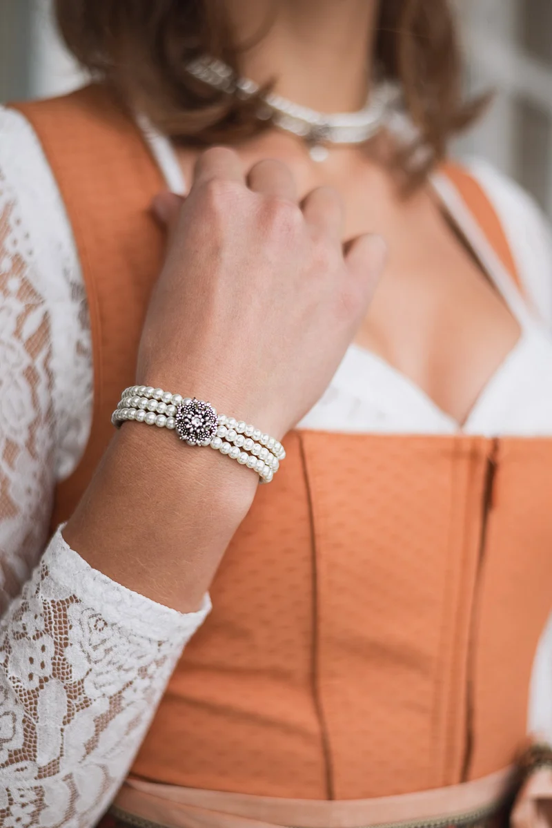 LUISIA Perlenarmband "Nyala" 3-reihig mit Premium Kristall - 48371
