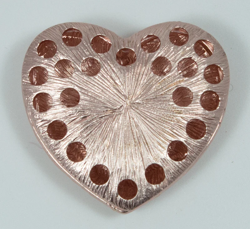 Magnet Brosche Tuchhalter - Roségold Herz Ornament