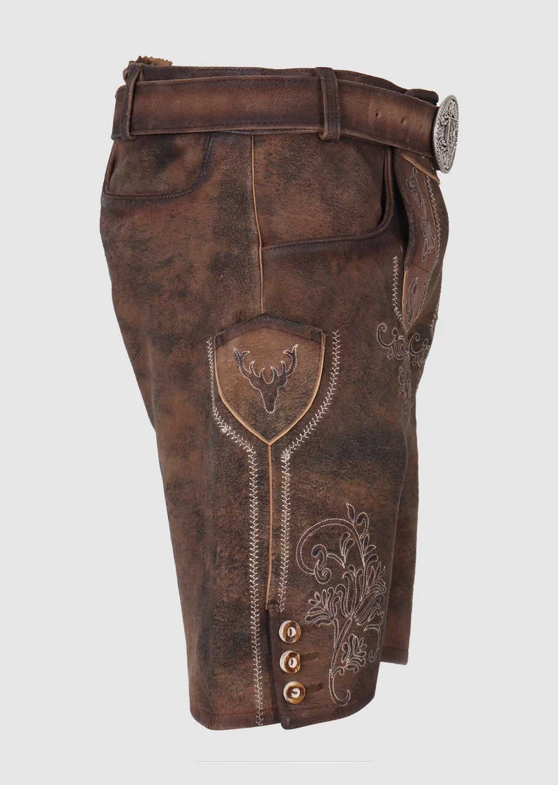 Herren Lederhose - PAOLO % - mit Gürtel - Krüger Buam - 099618-000-0071