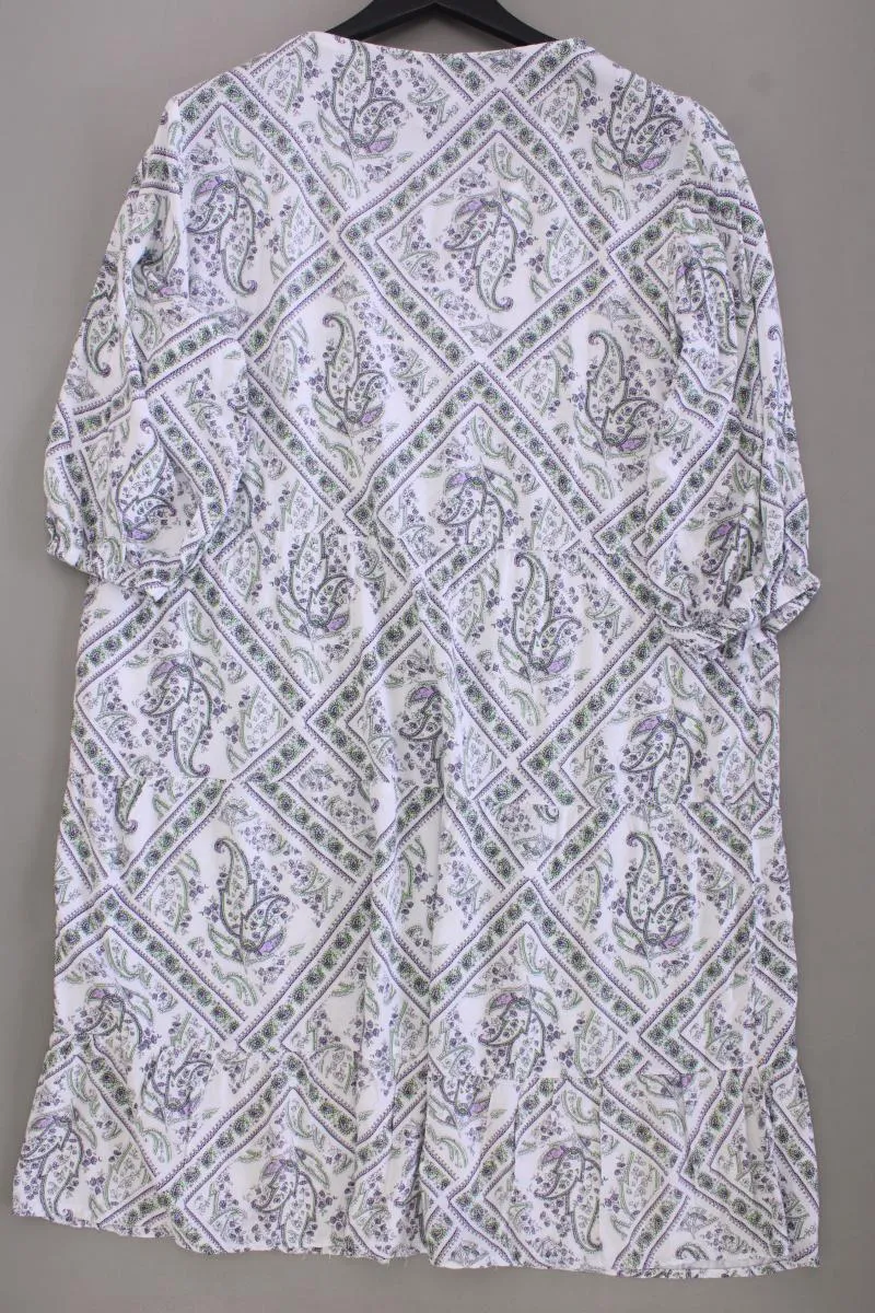Infinity Woman Kleid Gr. 48 mit Paisleymuster 3/4 Ärmel weiß