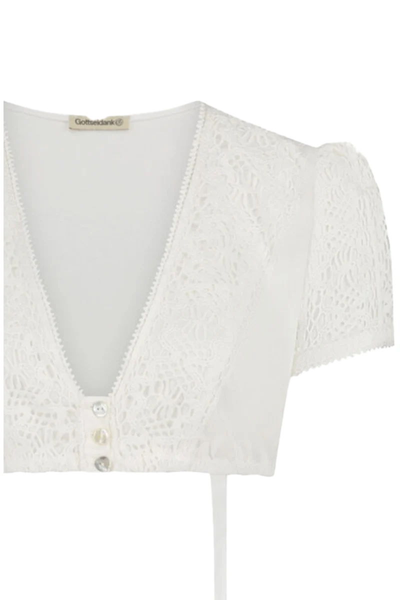 Dirndlbluse mit kurzen Ärmeln