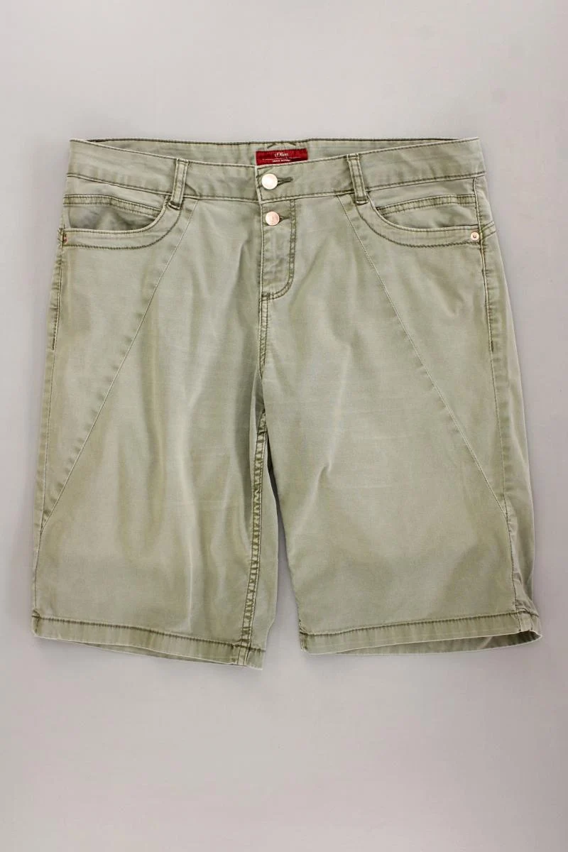 s.Oliver Shorts Gr. 40 olivgrün aus Baumwolle