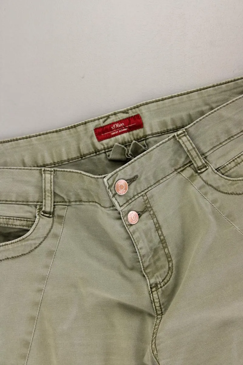 s.Oliver Shorts Gr. 40 olivgrün aus Baumwolle