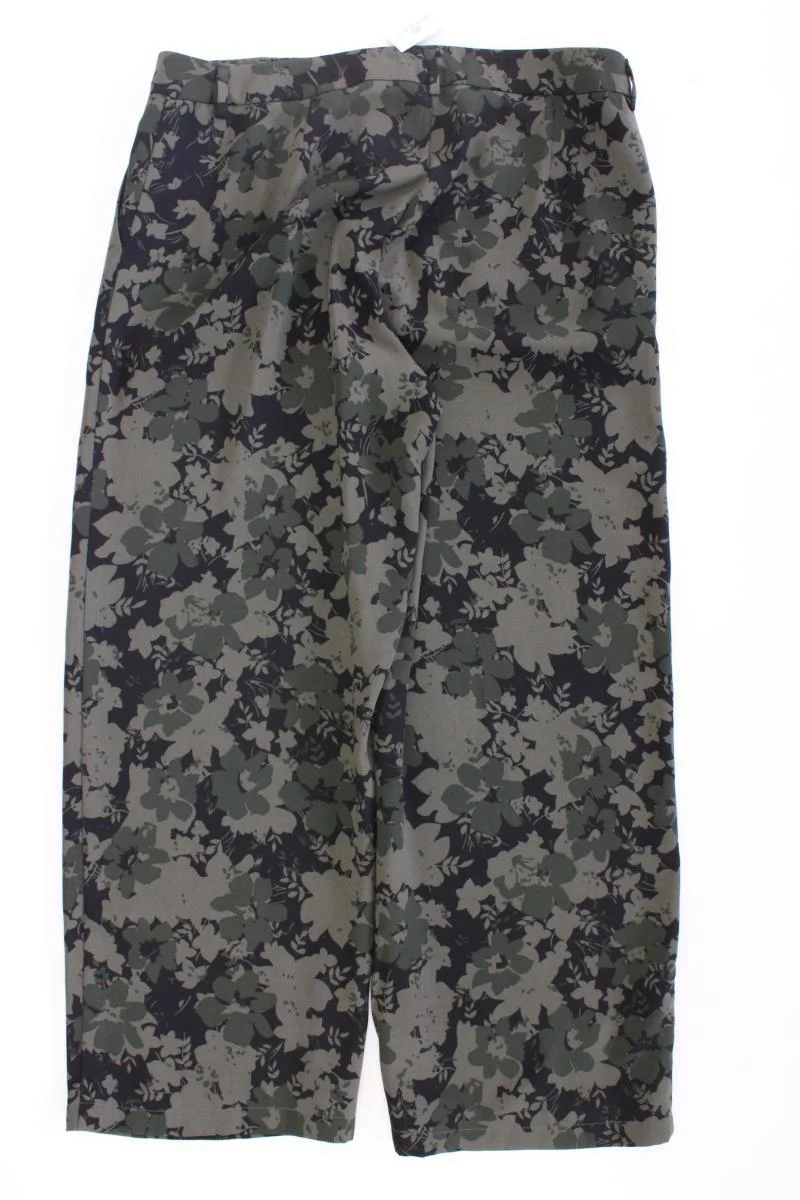 Sisley Stoffhose Gr. 40 mit Blumenmuster olivgrün aus Polyester